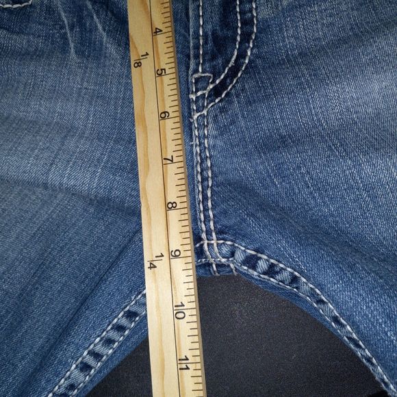 Silver SUKI Flap 17" Jeans Tag Size 29 X 33 (Measures 30 X 33) Pockets Stretch - Picture 10 of 11